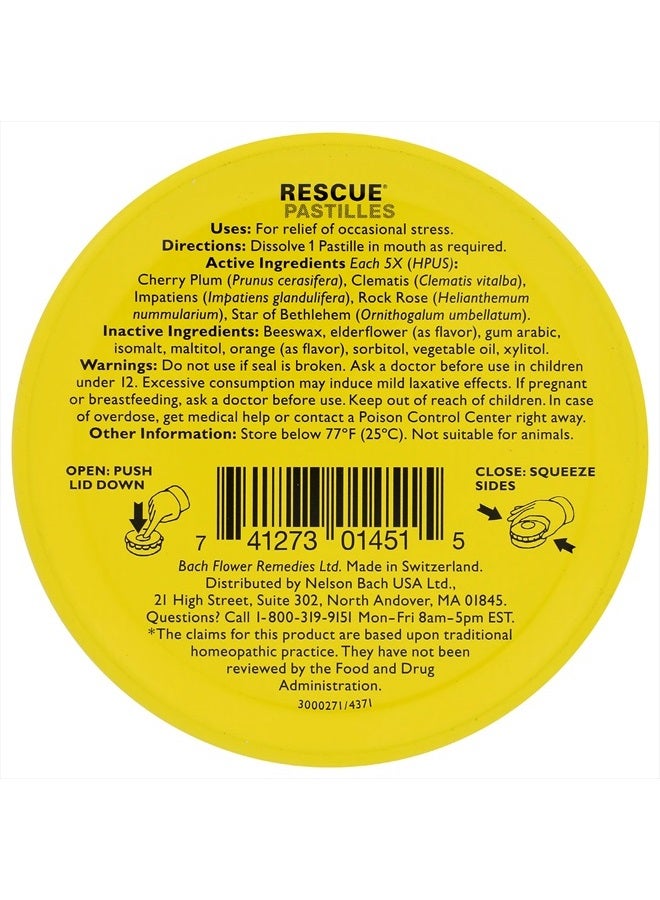 Bach Rescue Pastilles Orange Elderflower, 1.7 OZ - Image 2