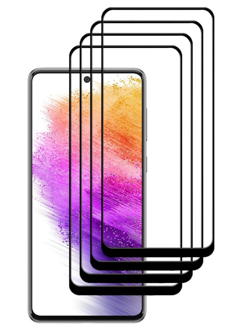 ACLIX 4 Pieces Antistatic ESD Dustproof Premium Quality High Definition Tempered Glass Screen Protector Designed For Samsung Galaxy A73 5G - Image 1