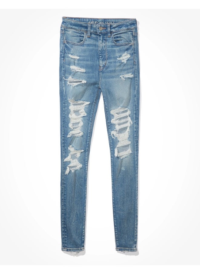 American Eagle AE Ne(x)t مستوى ممزق أعلى الخصر  - Image 3