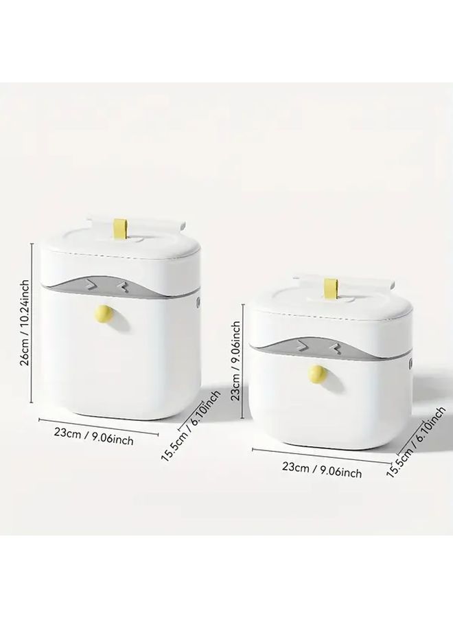 Wall Mounted Hanging Trash Can Medium Size With Lid Odor Sealing Kitchen Bathroom Garbage Bin - Image 3
