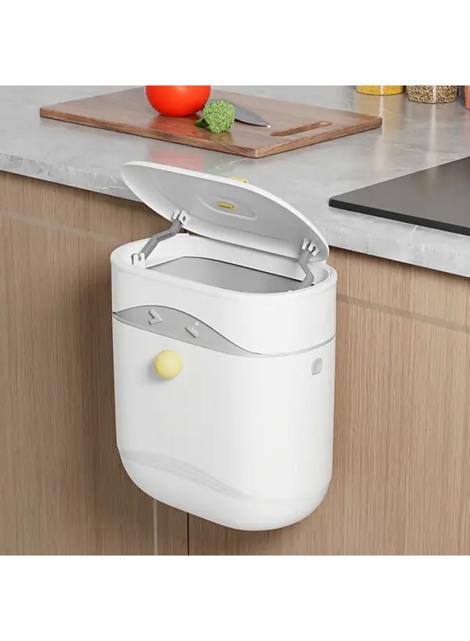 Wall Mounted Hanging Trash Can Medium Size With Lid Odor Sealing Kitchen Bathroom Garbage Bin - Image 2