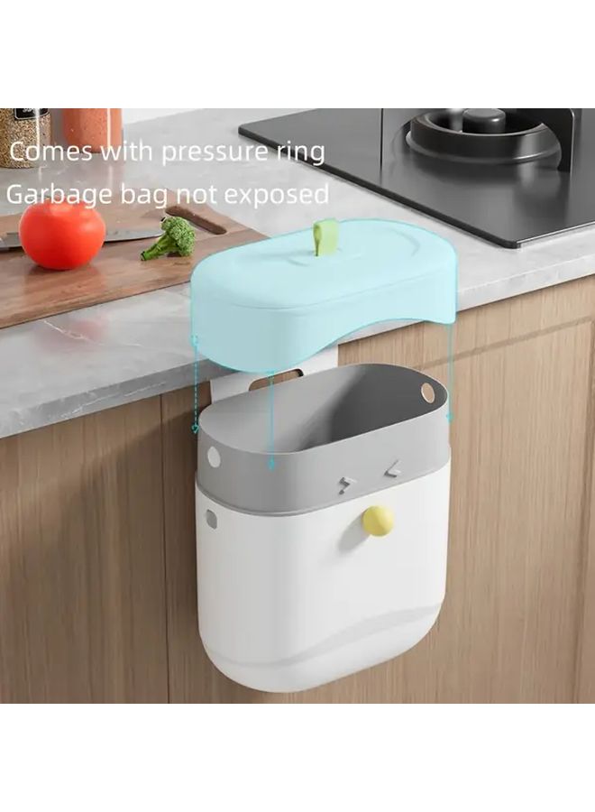 Wall Mounted Hanging Trash Can Medium Size With Lid Odor Sealing Kitchen Bathroom Garbage Bin - Image 4