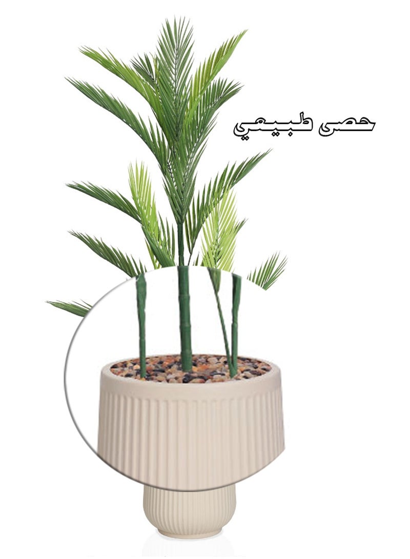 تالا شجرة أريكا صناعية بارتفاع 120 سم – أوراق خضراء بتصميم طبيعي واقعي مع أصيص أنيق مثالية لتزيين المنازل والمكاتب - Image 2