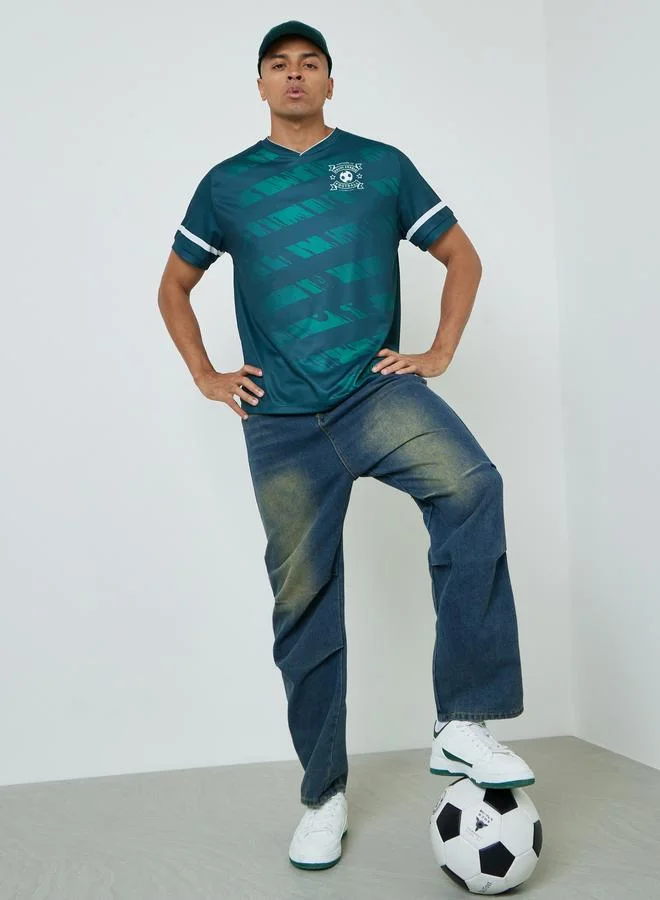 Styli Active Men KSA Short Sleeve Jersey FIFA Football T-Shirt