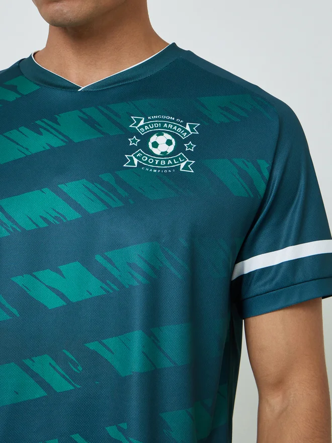 Styli Active  Men KSA Short Sleeve Jersey FIFA Football T-Shirt for Men | Best Price UAE