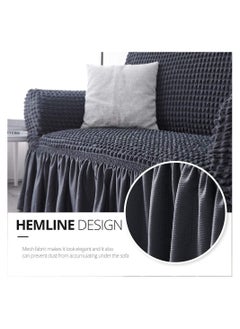 EVORY HOME Sofa Cover 4-Pieces Set of 7-Seater (3+2+1+1) Super Stretchable Anti-Wrinkle Slip Resistant Furniture Protector  - Image 4