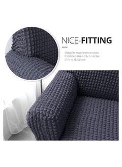 EVORY HOME Sofa Cover 4-Pieces Set of 7-Seater (3+2+1+1) Super Stretchable Anti-Wrinkle Slip Resistant Furniture Protector  - Image 3