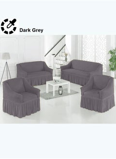 EVORY HOME Sofa Cover 4-Pieces Set of 7-Seater (3+2+1+1) Super Stretchable Anti-Wrinkle Slip Resistant Furniture Protector  - Image 1