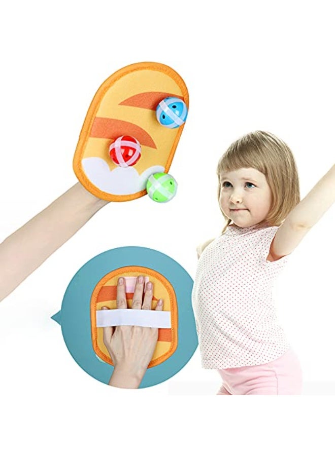 Kids' Target Dart Game, Ball Throwing Board, Cute Tiger Design with 3 Twisted Balls, Interactive Game to Master Hand Skills - Image 2