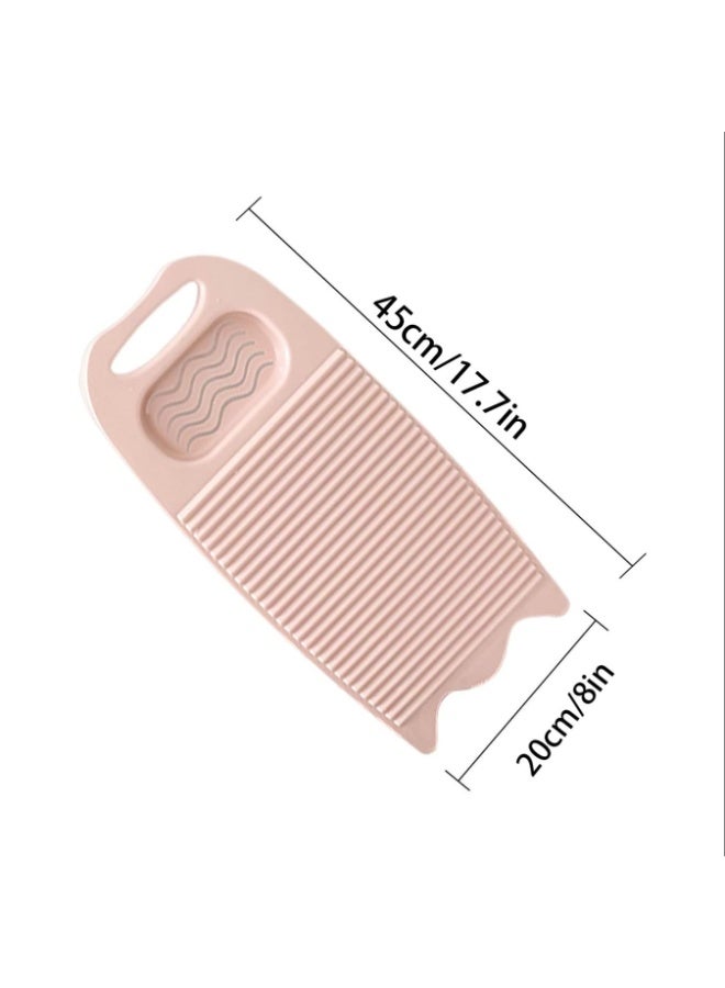 Wash Board, Washboard for Hand Washing Clothes, Plastics Laundry Scrub Board Household With Holder Portable - Image 2