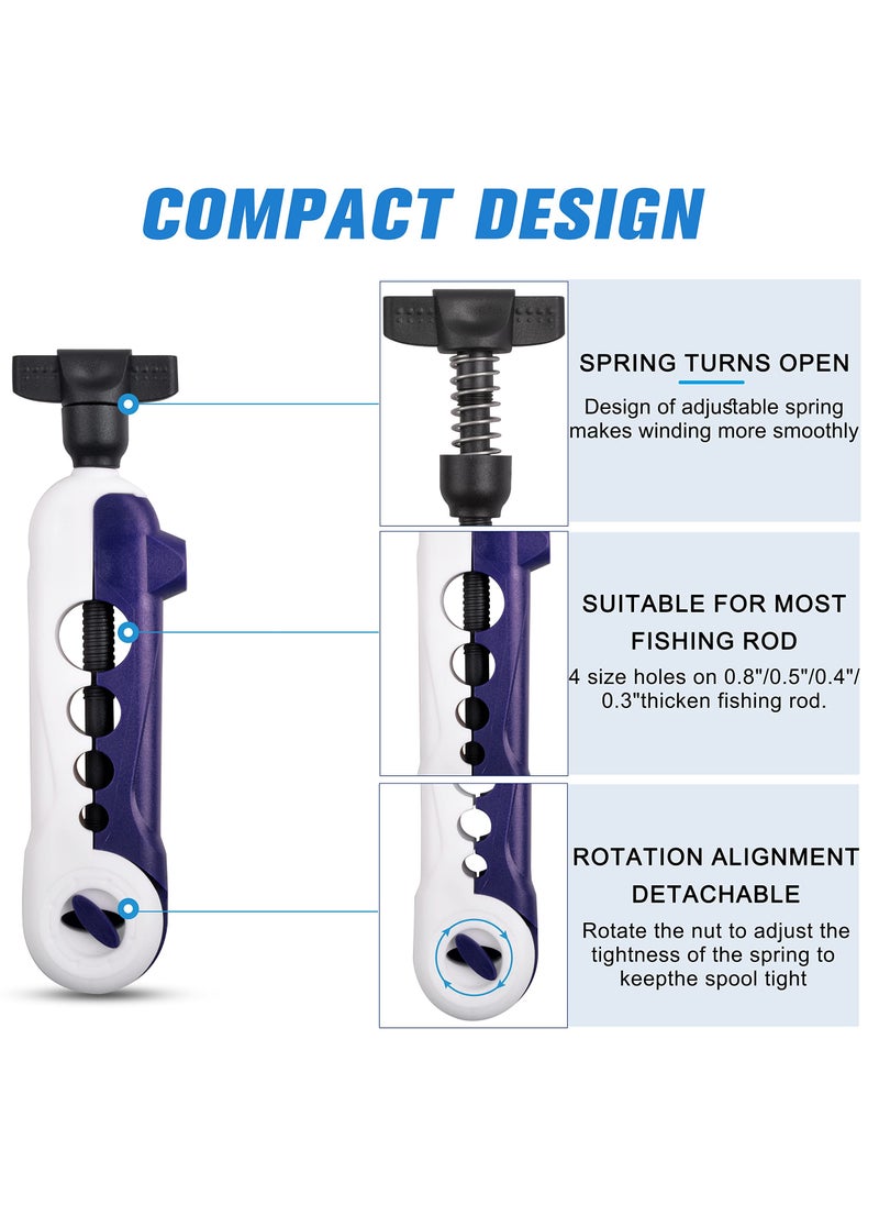 Portable Mini Fishing Line Spooler, Adjustable Winder Tool for Baitcast Reels  Various Rods, Easy to Use Spooling Station