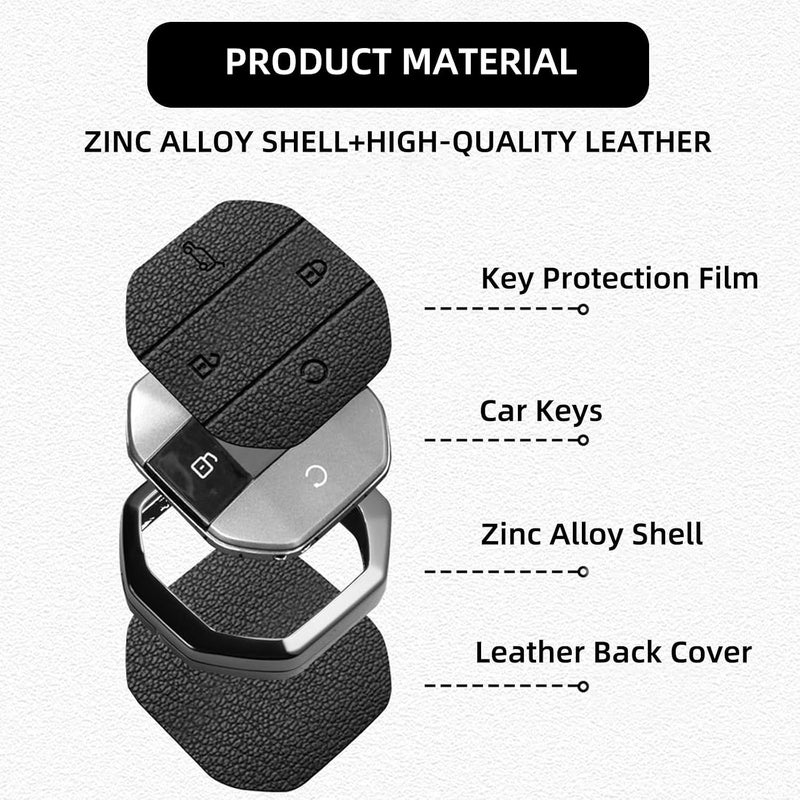Alloy Key Cover for Jetour T1 T2 2025-2026 | Durable Anti-Fall & Wear-Resistant Key Protector Case | Car Keychain Accessory Compatible with Jetour T1 Traveller Keys, Green, Green - Image 3