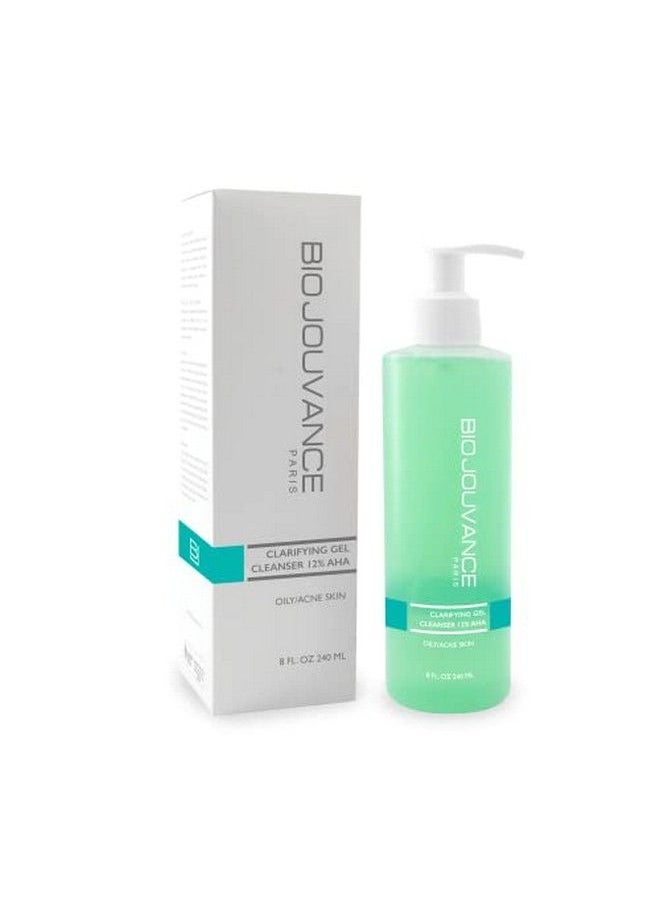 BIO JOUVANCE PARIS Clarifying Gel Cleanser 12% Aha 8Oz / 240Ml For Normal/Oily/Acneprone Skin | Deep Pore Cleanse | Gentle Face Wash & Makeup Remover | Daily Skin Care Treatment Regimen | Made In France  - Image 1
