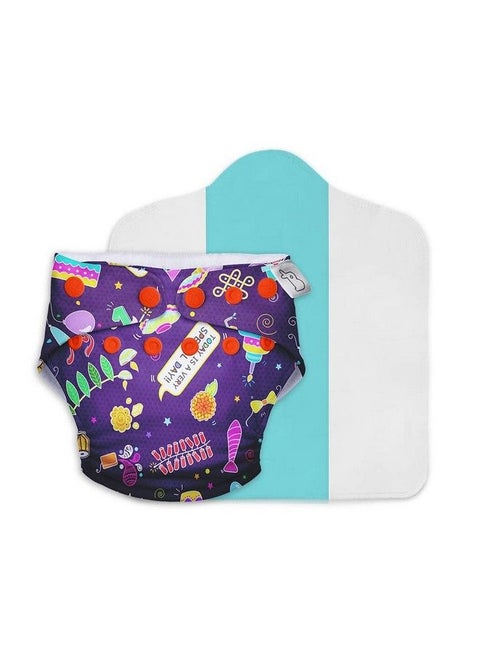 New Uno Freesize Cloth Diaper ; Cloth Diaper For Babies 3M To 3Y ; Washable & Reusable Cloth Diaper ; Comes With Cloth Diaper Insert ; 1 Diaper And 1 Organic Cotton Soaker