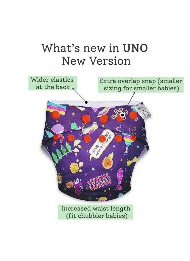 New Uno Freesize Cloth Diaper ; Cloth Diaper For Babies 3M To 3Y ; Washable & Reusable Cloth Diaper ; Comes With Cloth Diaper Insert ; 1 Diaper And 1 Organic Cotton Soaker
