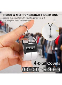 KTRIO KTRIO 6 Pack Budget Metal Handheld Tally Counter 4-Digit Number Count Clicker Counter, Hand Mechanical Counters Clickers Pitch Counter for Coaching, Crocheting, Lap Walking, Stitch, and School, Silver  - Image 3