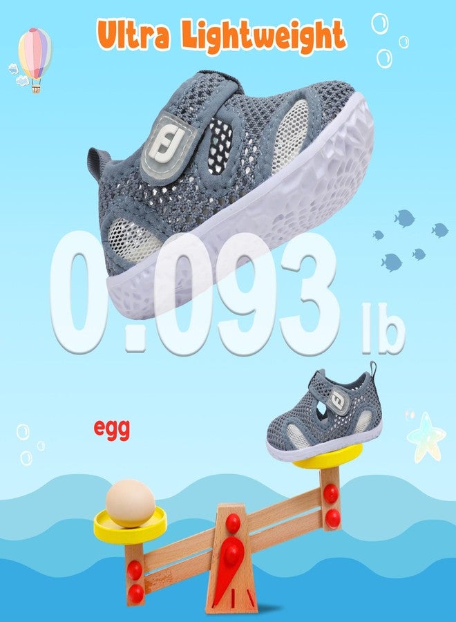 JOINFREE Baby Water Shoes Boys Girls Sandals Toddler Barefoot Beach Swim Shoes Baby Lightweight Summers Shoes Little Kids Quick-Dry Auqa Socks for Pool River Darkgrey 12-18 Months Infant - Image 4