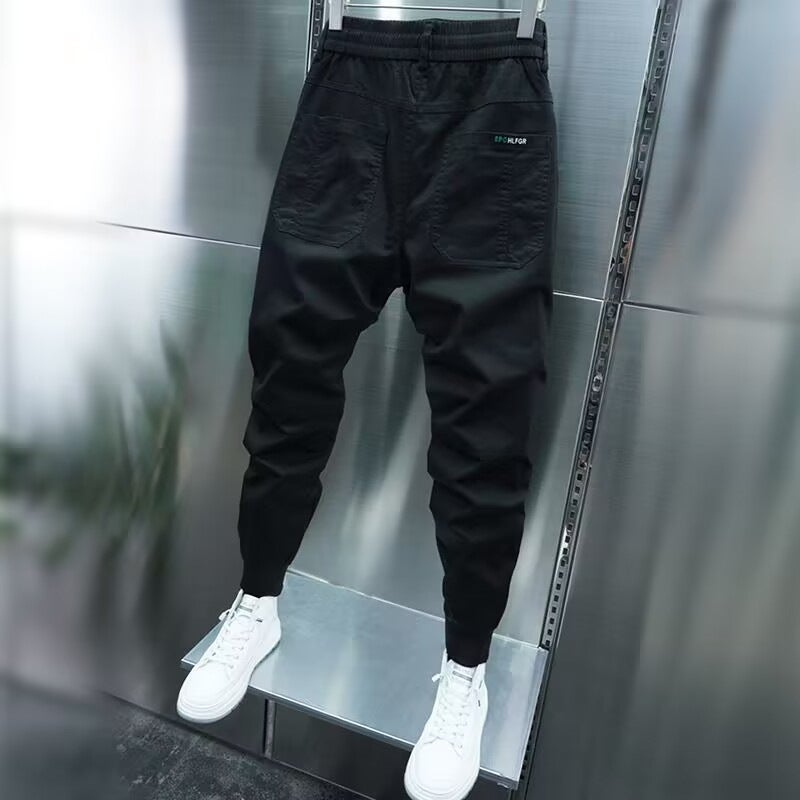 Spring Autumn Mens Slim Joggers Black  - Image 1