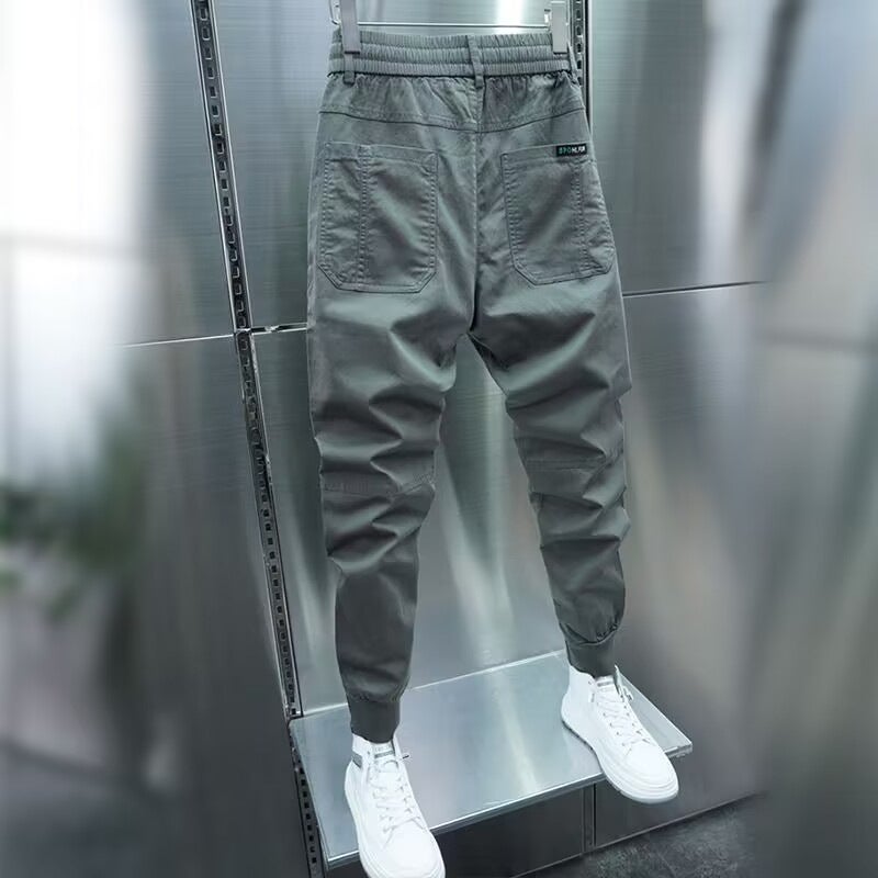 Spring Autumn Mens Slim Joggers Black  - Image 2