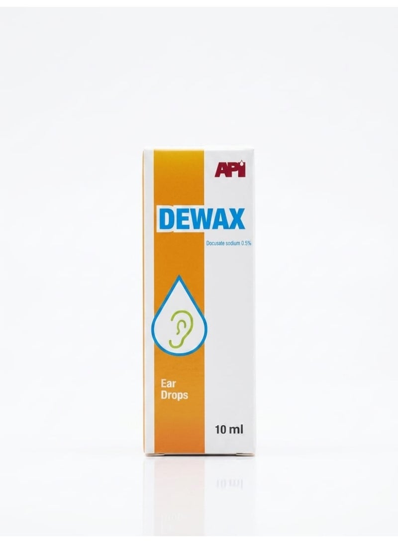 قطرة أذن API DEWAX، دوكوسات صوديوم 0.5%، 10 مل