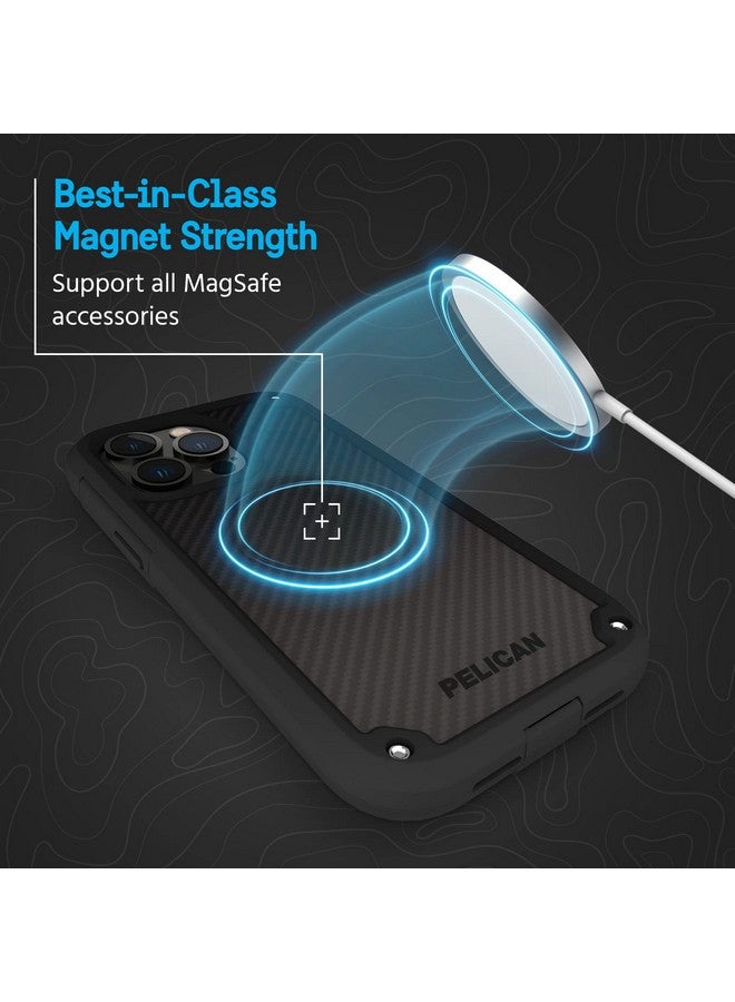 Pelican Pelican Shield Series - iPhone 14 Pro Max Case 6.7" [Compatible with MagSafe] [21ft Military Grade Drop Protection] Magnetic Charging iPhone Case Cover with Belt Clip Holster Kickstand - Black  - Image 4