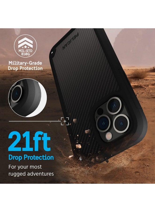 Pelican Pelican Shield Series - iPhone 14 Pro Max Case 6.7" [Compatible with MagSafe] [21ft Military Grade Drop Protection] Magnetic Charging iPhone Case Cover with Belt Clip Holster Kickstand - Black  - Image 2