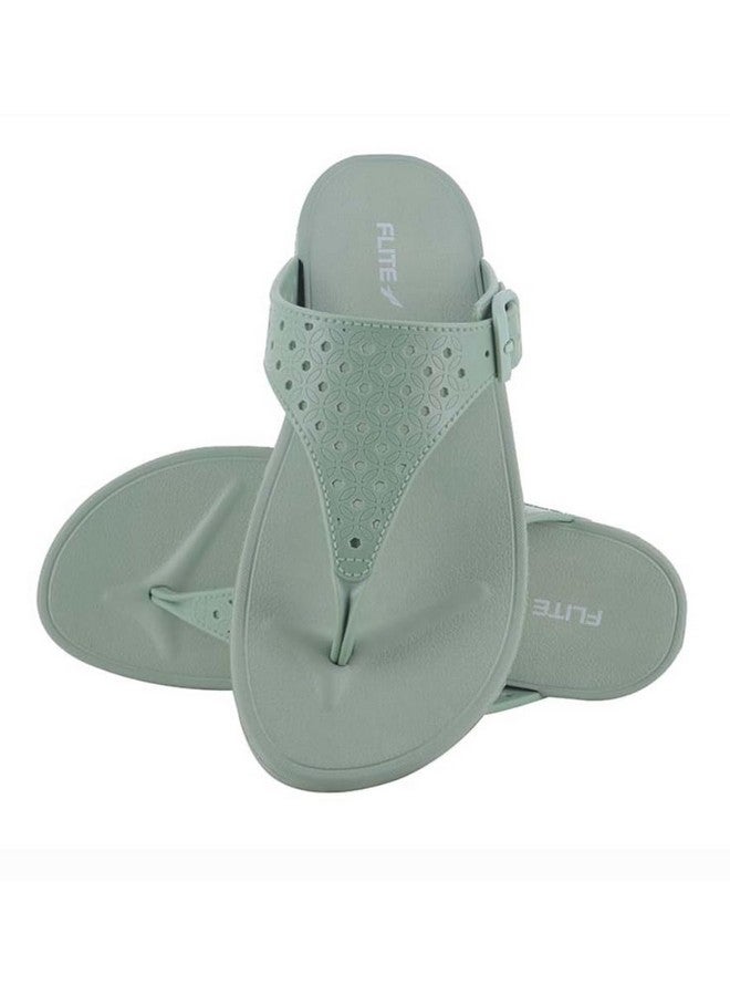 flite Women's Girl's Casual wear Flipflops & chappals (430) (Pista, numeric_6) - Image 3