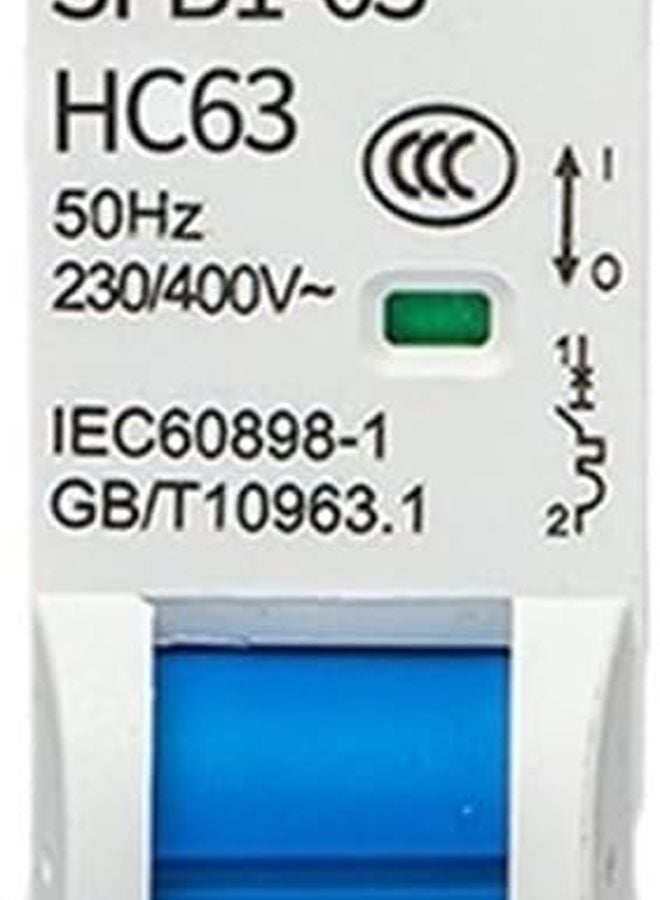 63A Mini Circuit Breaker MCB 6KA 230 400V DIN Rail Air Switch 1P 6 10 16 20 25 32 40 50 Amp - Image 1