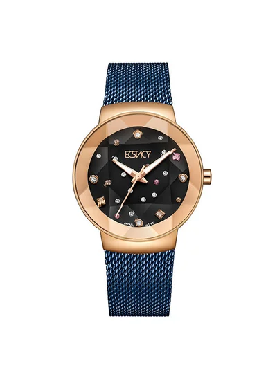 ECSTACY Women's Stainless Steel Analog Watch E23504-KMNN - 33.5x39.5 mm