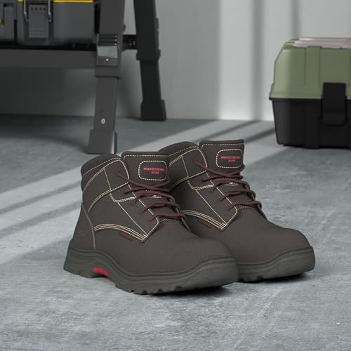 SKECHERS حذاء سكيشرز للرجال من نوع بورغين-تارلاك الصناعي، بني، 8.5 - Image 2