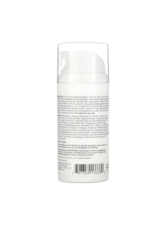 Protocol For Life Balance - Progesterone Balancing Skin Cream Unscented 3 oz 85 g - Image 1