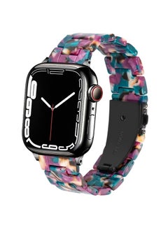 DEALELE Bands Compatible with iWatch 42mm 44mm 45mm 49mm, Colorful Resin Replacement Strap for Apple Watch Series 8 / 7 / 6 / 5 / 4 / 3 / SE / Ultra Women Men, Grape purple  - Image 1