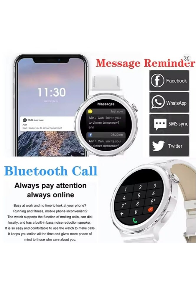 RollsTimi  Smart Watch for Women,1.32" Touchscreen Fitness Tracker, Make/Answer Calls,Sleep & Activity Tracking Smartwatch for Android IOS,Silver White - Image 3