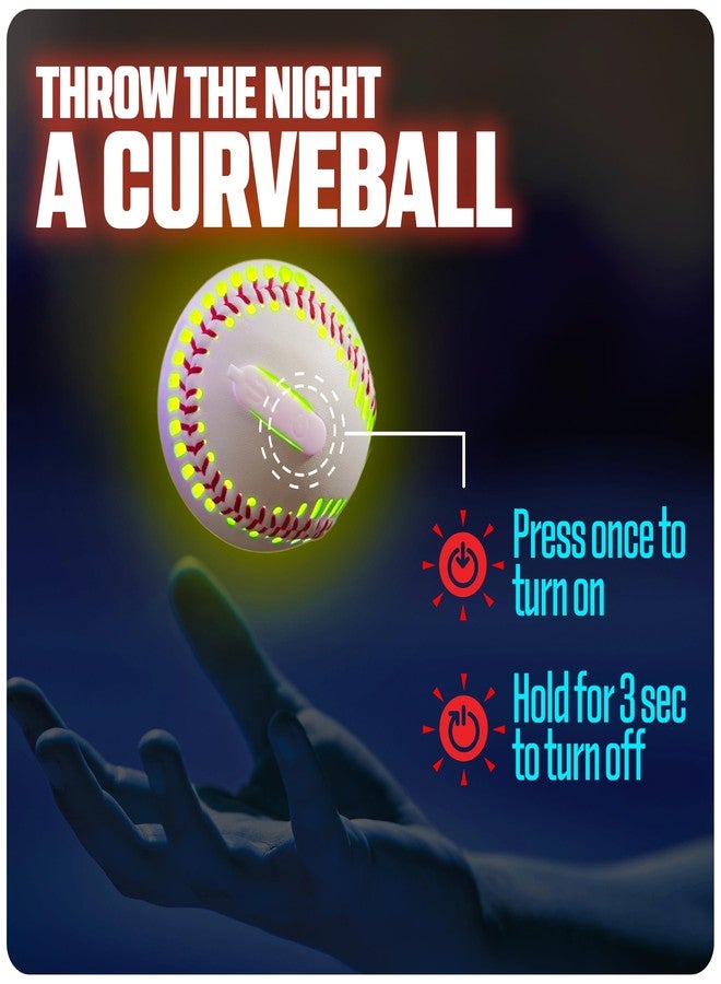 GlowCity Premium Leather LED Rechargeable Light-Up Baseball - Illuminate The Game - Nighttime Fun and Play - Sports Stuff & Gadgets for Kids Age 8 Years Old and Up - Catch Only - Image 5