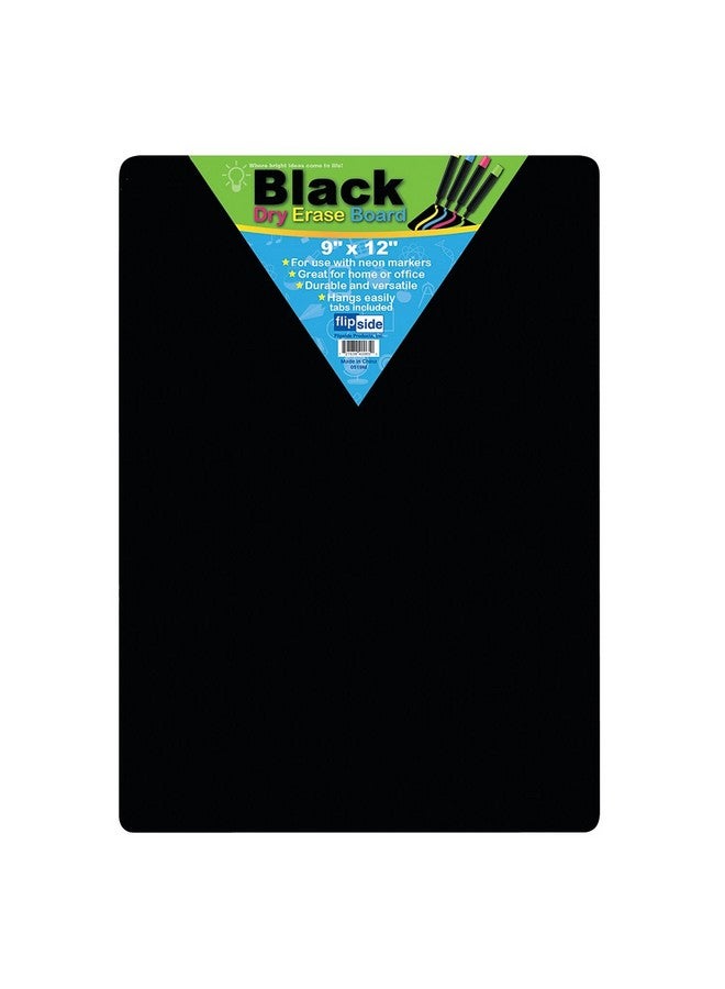 Flipside Black Dry Erase Boards, 9" x 12"