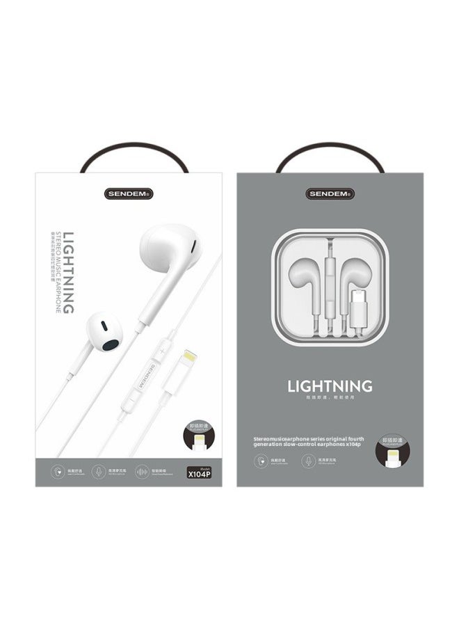 Generic - Four-generation Type-c Wired Headset For Lightning For Apple Android Mobile Phone Bass In-ear Mobile Phone Ear-Color:type-c Interface - Image 1