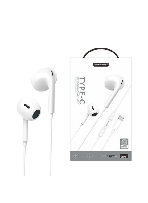 Four-generation Type-c Wired Headset For Lightning For Apple Android Mobile Phone Bass In-ear Mobile Phone Ear-Color:type-c Interface