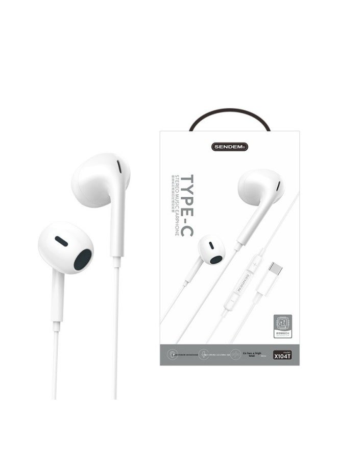 Generic - Four-generation Type-c Wired Headset For Lightning For Apple Android Mobile Phone Bass In-ear Mobile Phone Ear-Color:type-c Interface - Image 1