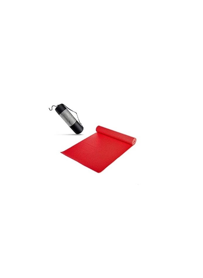 Generic SportQ Non-Slip Yoga Mat, 6mm Thick Nitrile Rubber, Ideal for Home and Gym Exercises red  - Image 1