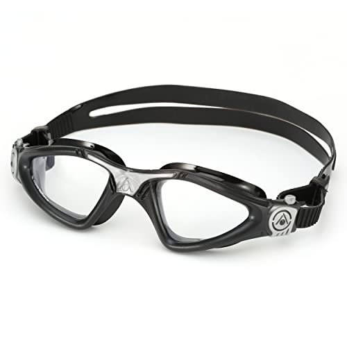 Aqua Sphere Kayenne Adult Swim Goggles - 180-Degree Distortion Free Vision, Ideal Swim Goggle for Active Pool or Open Water Swimmers | Unisex Adult, Clear Lens, Black/Silver Frame - Image 3
