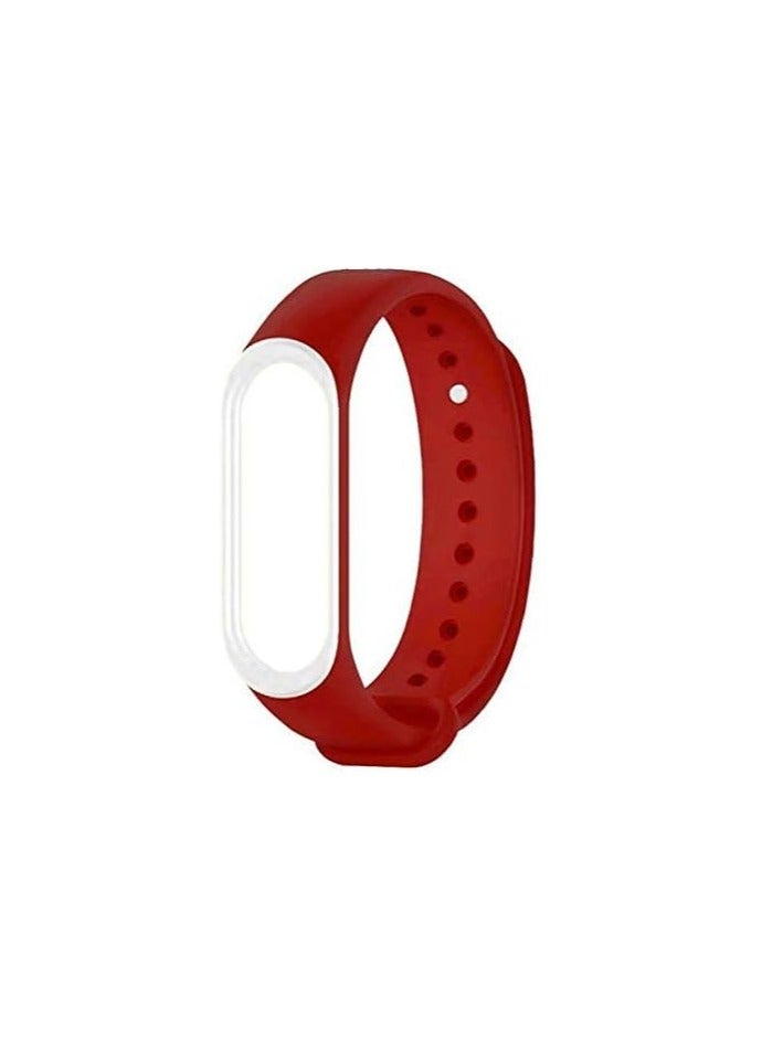 حزام بديل لـ Xiaomi Mi Band 3 باللونين الأحمر والأبيض - Image 3