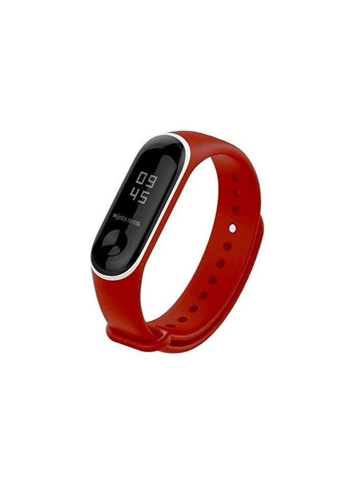 حزام بديل لـ Xiaomi Mi Band 3 باللونين الأحمر والأبيض - Image 2