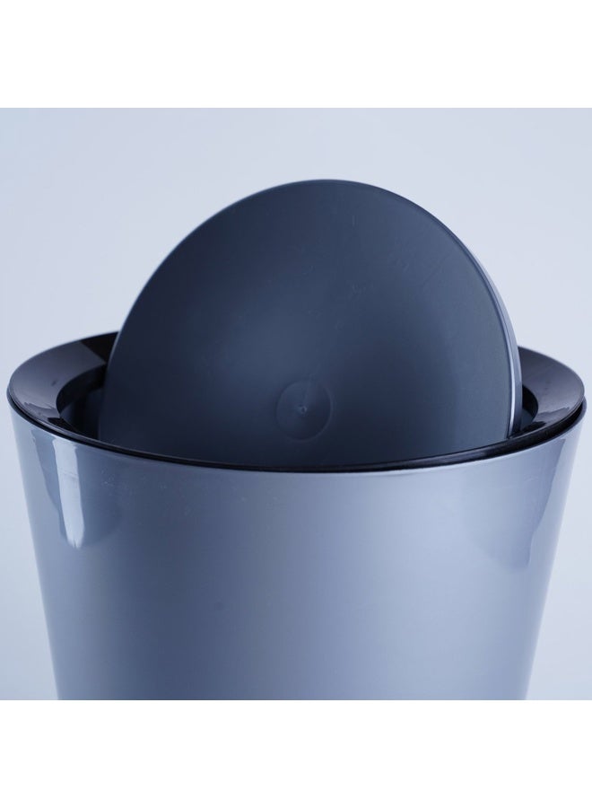 Pan Home Essential Waste Bin W/lid 8.5l - Silver - Image 4