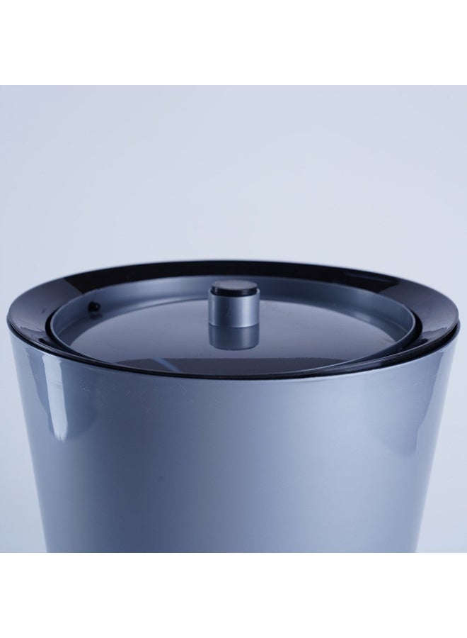 Pan Home Essential Waste Bin W/lid 8.5l - Silver - Image 5