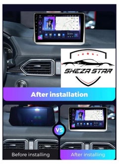 شيزا ستار ستيريو سيارة أندرويد لسيارة مازدا CX-5 (2017-2023)، ذاكرة وصول عشوائي (RAM) سعة 32 جيجابايت، يدعم تقنية M-Link، واي فاي، بلوتوث، راديو، نظام تحديد المواقع العالمي (GPS)، شاشة لمس IPS 9 بوصة، مع كاميرا AHD.  - Image 2