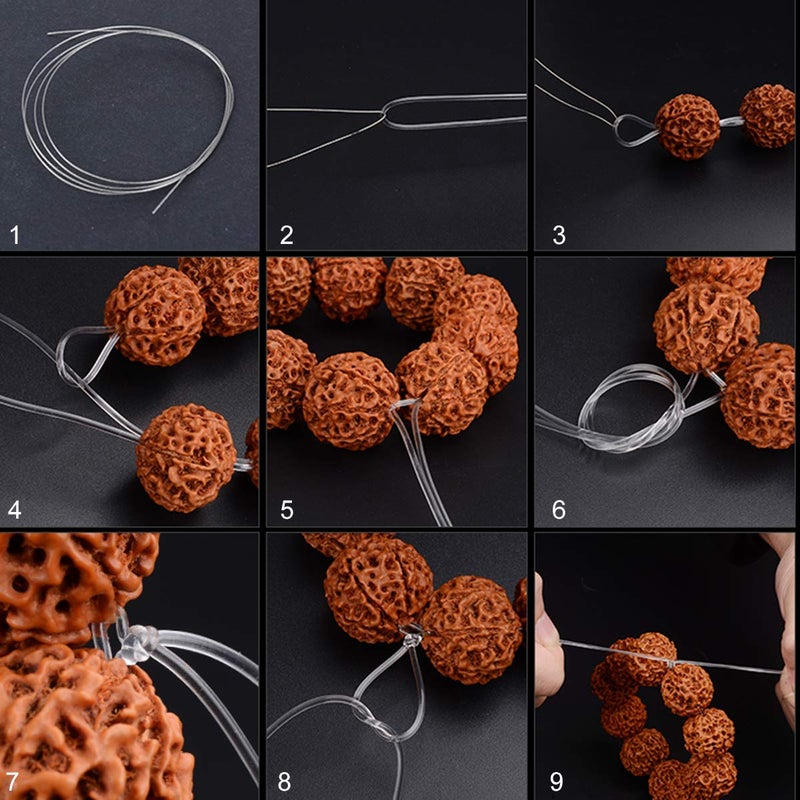CCINEE 42ft Clear Bead Cord Crystal Elastic Stretchy Bracelet String for Jewelry Making Necklace Bracelet Beading Thread  0.8 mm  1mm - Image 4