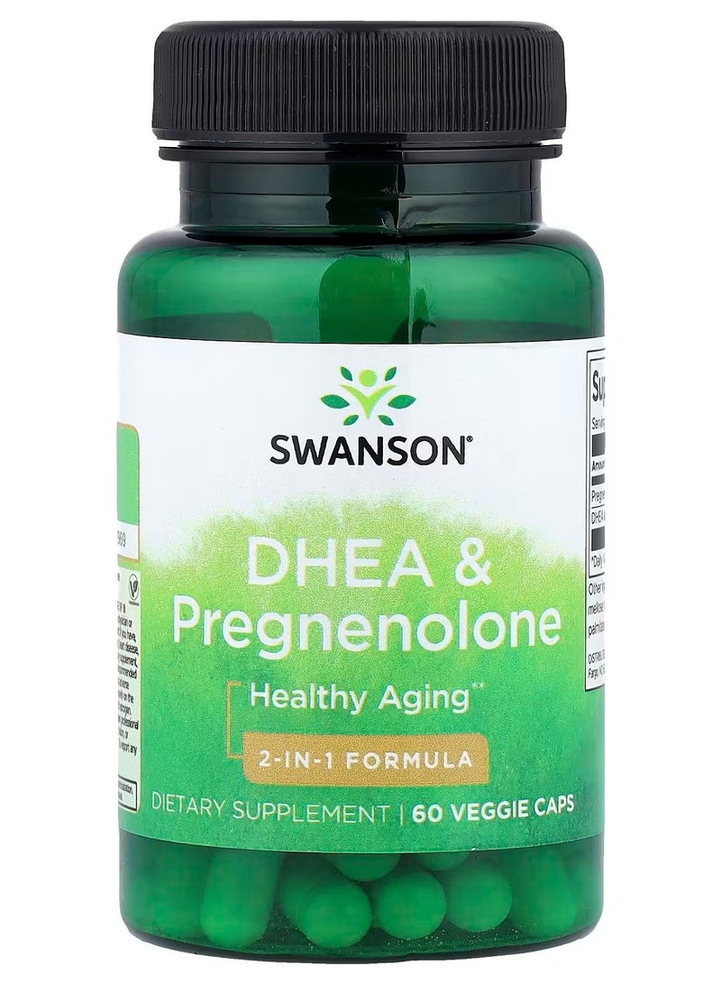 Swanson, DHEA & Pregnenolone, 60 Veggie Caps
