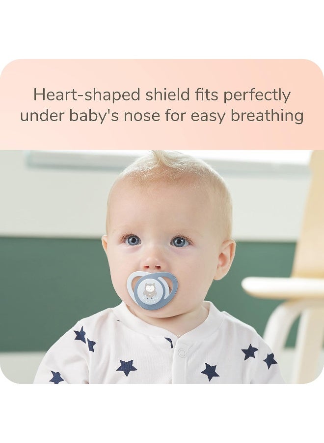 NUK Glow-in-The-Dark Orthodontic Pacifier with Heart-Shaped Shield, BPA-Free, fits 6-18 Months, 4-Pack - Image 3