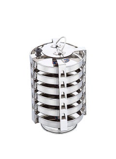Expresso Expresso Stainless Steel Dhokla Stand with Handle, 6 Piece, Silver 