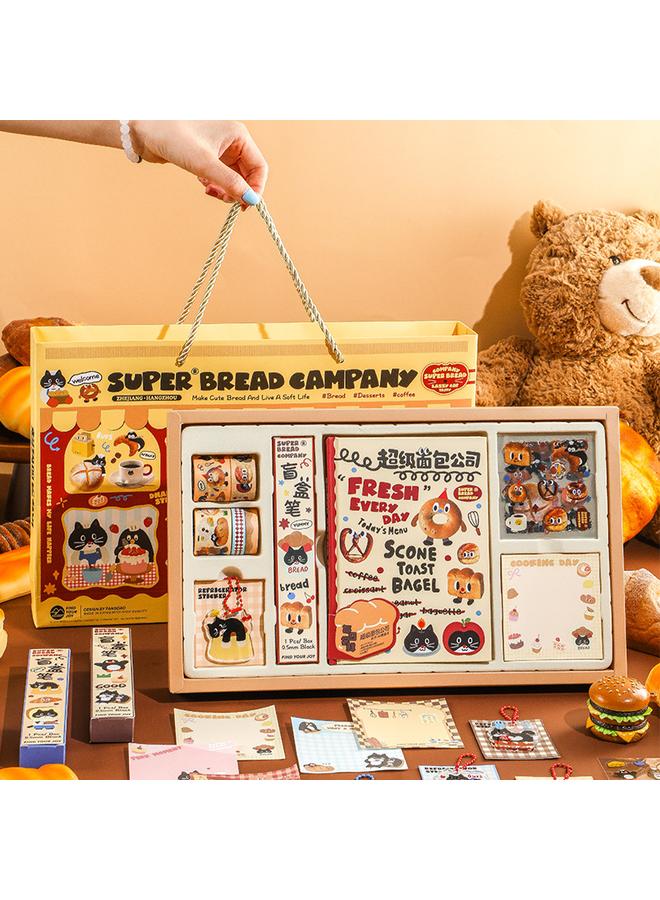 Bluejw Fang Dao | Bread Hand Book Suit Gift Box Girl's High Color Notebook Girl's Cute Hand Book Complete Set - Image 2